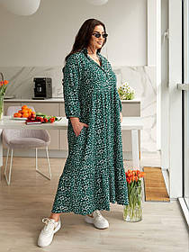 Плаття довге вільного крою батал