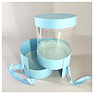 Ярусна коробка для пасхи 16*25 см - блакитна, фото 2