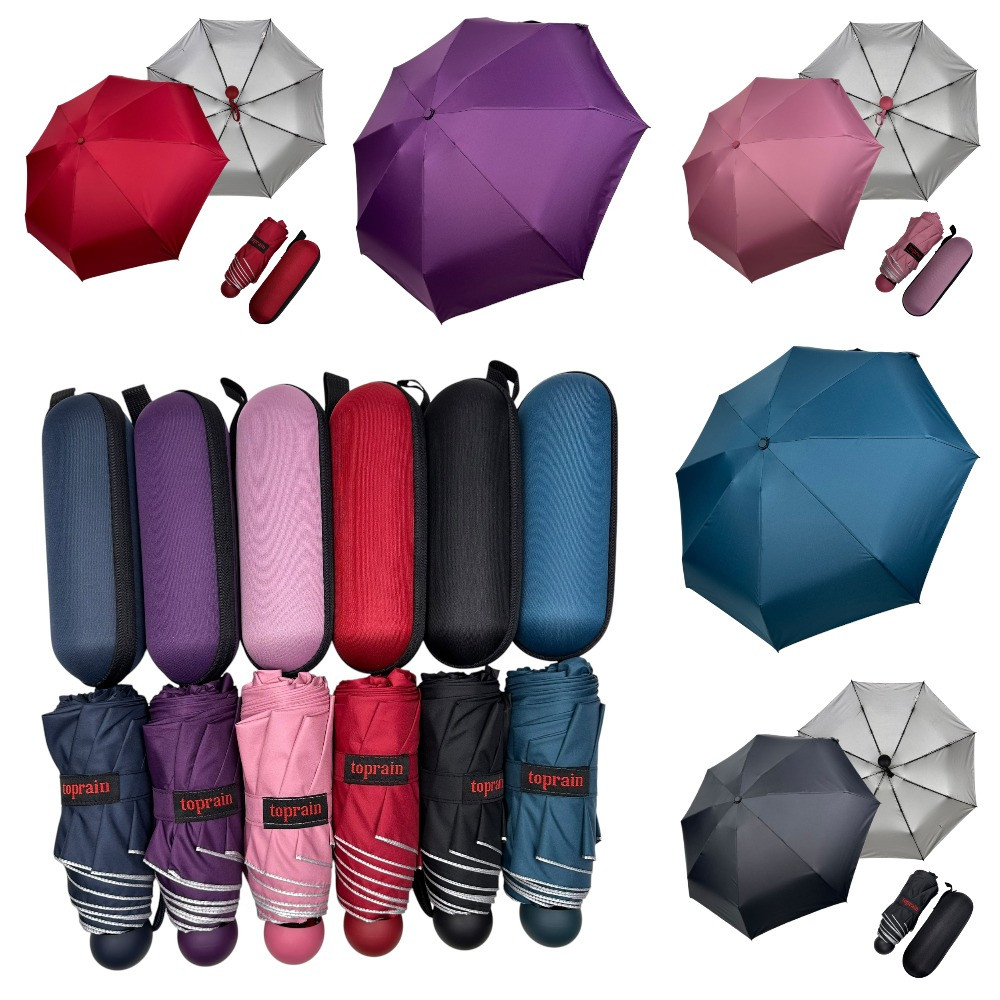 Кишенькова жіноча механічна міні-парасолька у футлярі від Toprain, 741