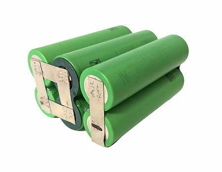 Акумуляторна збірка 18650 10.8V 5000 mAh Li-ion 40A 3S2P з виводами, фото 1