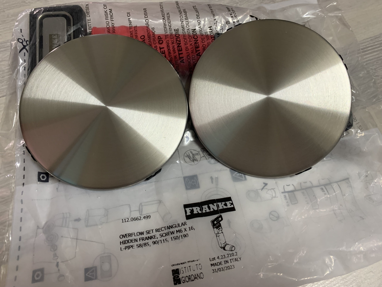 Кругла декоративна кришка вентиля FRANKE Color Line, нержавіюча сталь