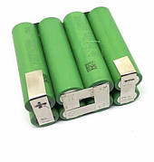 Акумуляторна збірка 18650 14.4V 5000 mAh Li-ion 40A 4S2P з виводами