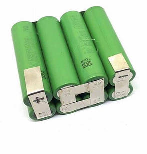 Акумуляторна збірка 18650 14.4V 5000 mAh Li-ion 40A 4S2P з виводами, фото 1