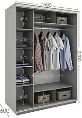 Шафа-купе Гарант 1600х600х2200 купити в Україні