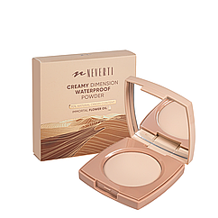 Пудра для обличчя водостійка компактна Neverti Creamy Dimension (NP202), 001 Porcelain Beige Світло-бежева