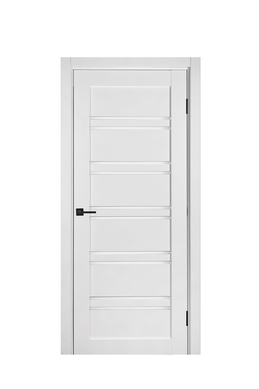 Двері Sun Doors Сицилія New Білий мат + Скло сатин 80*200 см Класичні міжкімнатні двері