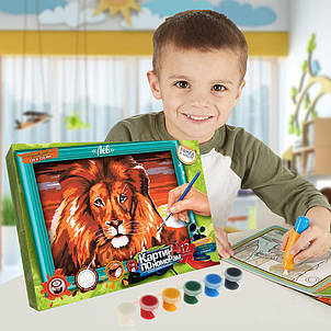 Картина за номерами DANKO TOYS Лев 32х23 см, велика (IGR24), фото 1