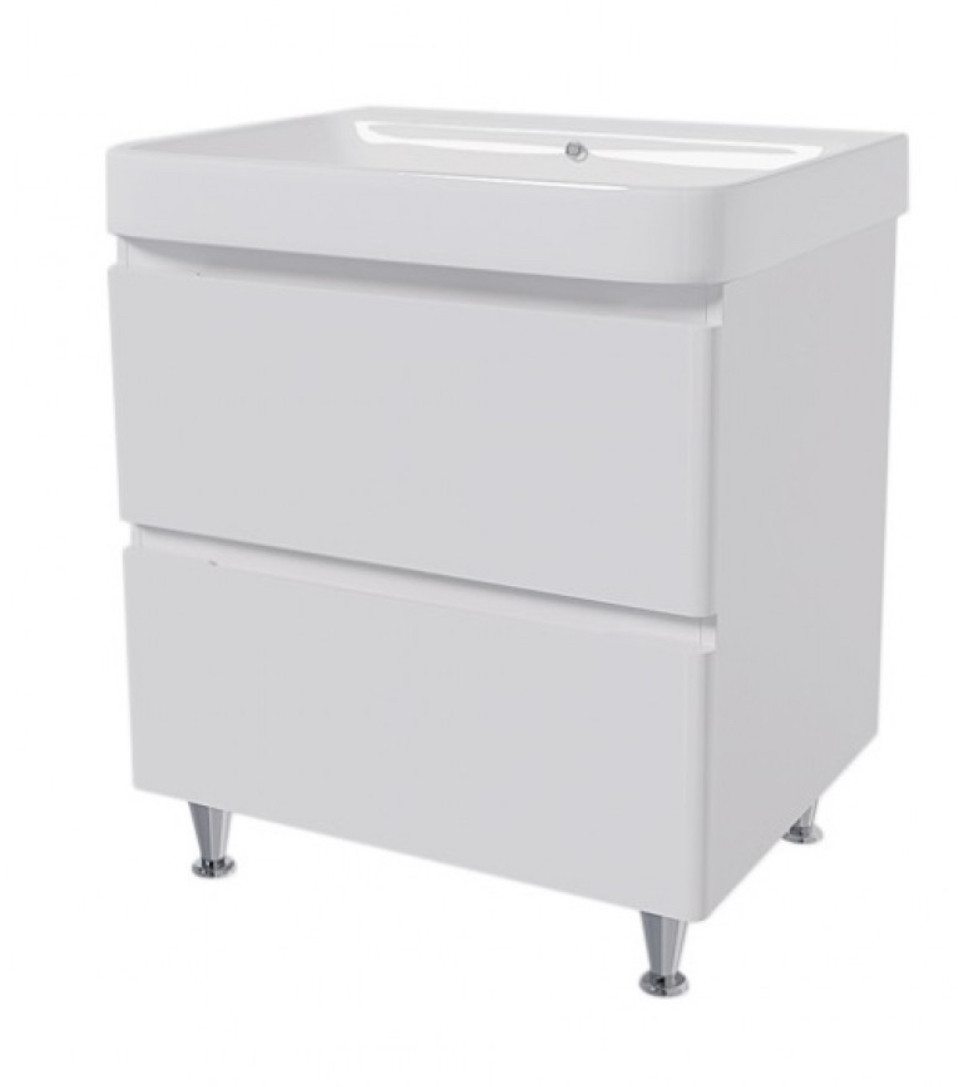 Тумба підлогова з умивальником біла, різні розміри