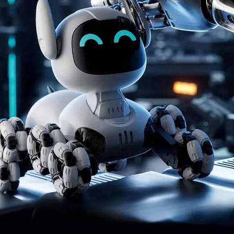 Інтерактивний вихованець робот TOOBY 4D-Y9 Білий із сірим, фото 1