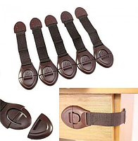 Універсальний гнучкий замок тканинний КОРИЧНЕВИЙ