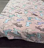 Плед із мікрофібри рожевий з єдинорогом світиться в темряві 150*200, фото 9