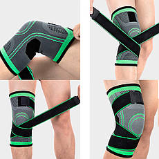 Еластичний бандаж на колінний суглоб компресійний Knee Support спортивний з гумками (205), фото 4