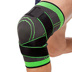 Еластичний бандаж на колінний суглоб компресійний Knee Support спортивний з гумками (205), фото 5