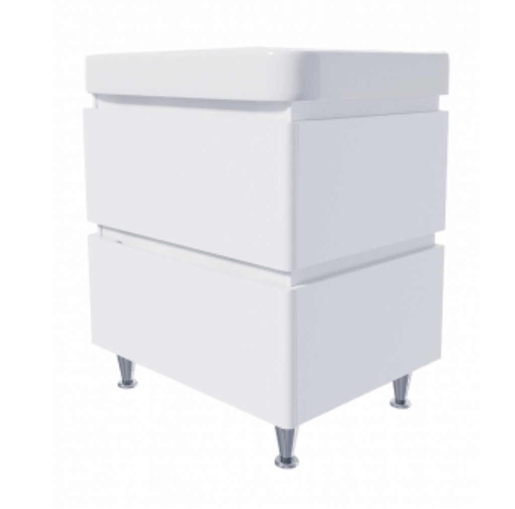 Тумба підлогова з умивальником біла, різні розміри