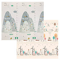 Двосторонній термокилимок для дітей (200х180см), Гори і Ялинка DS