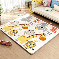 Двосторонній термокилимок для дітей (200х180см), Жираф і Цифри
