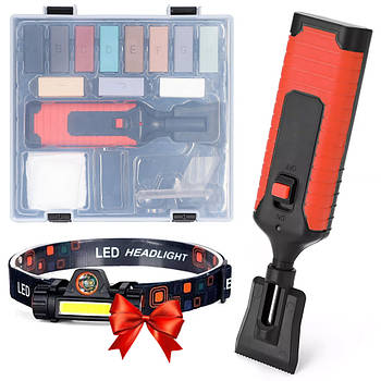 Набір для ремонту плитки + Подарунок Ліхтар BL-8101 / Ремонтний набір для сколів / Ремкомплект для кераміки