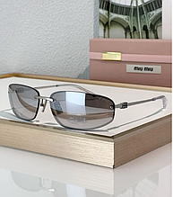 Жіночі леопардові круглі сонцезахисні окуляри Miu Miu Nocturne MU A50S C68 1BC8H із золотим логотипом Міу Міу