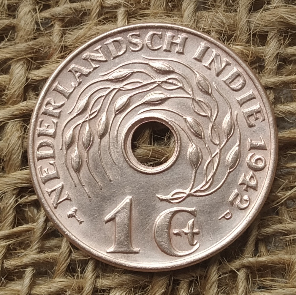 1 цент 1942 року. Нідерландська Ост-Індія