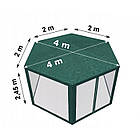 Павільйон зелений 6-гранний з москітною сіткою, фото 4