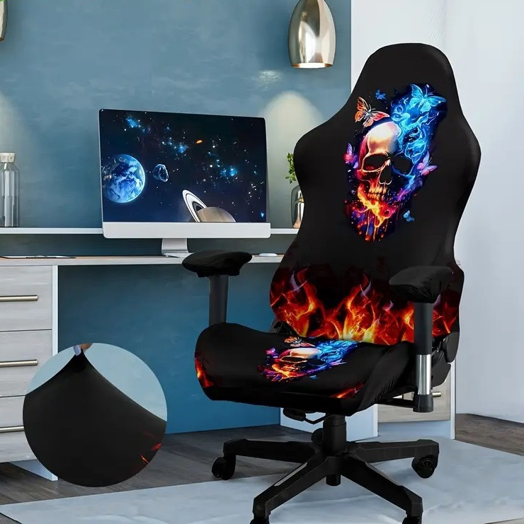 Чохол для ігрового комп'ютерного офісного крісла | Чохол на ігрове комп'ютерне офісне крісло | комплект 4 елементи Cheh-ind-1