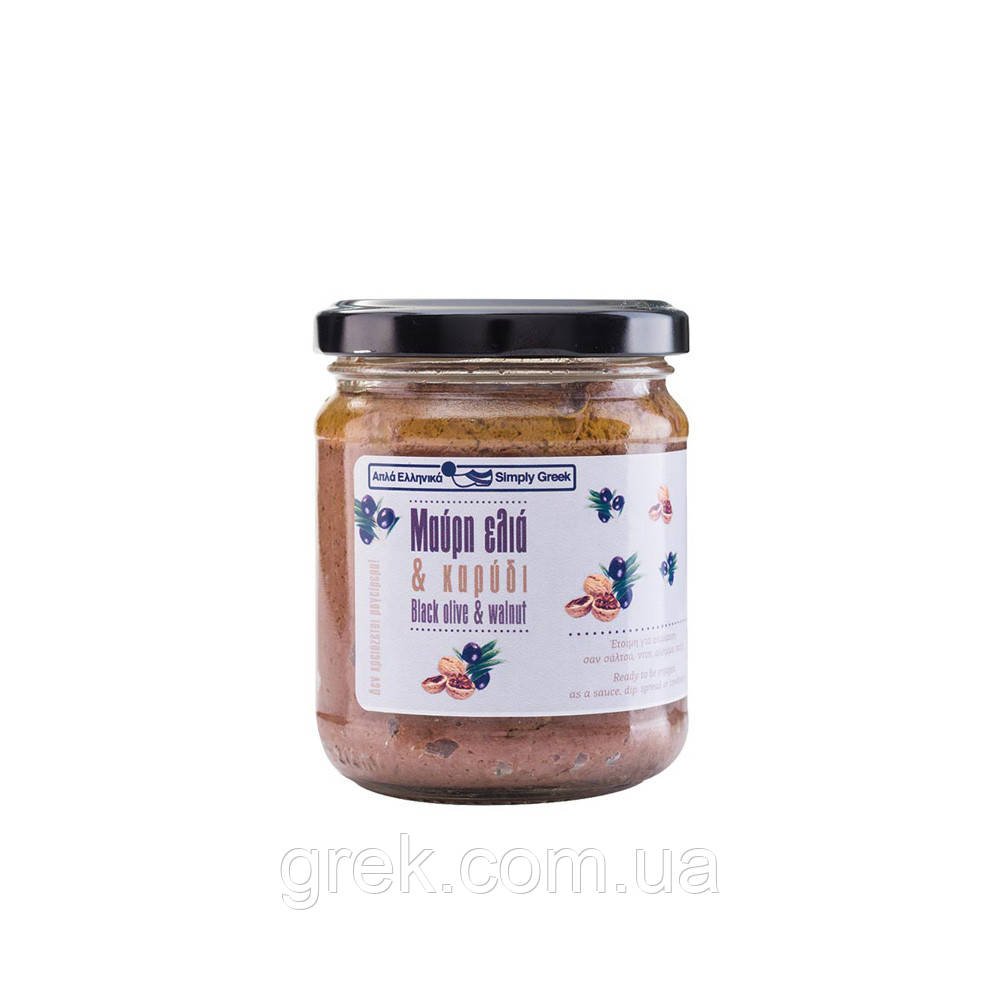 Паста из темных оливок с грецким орехом Simply Delicious 200 г, фото 1