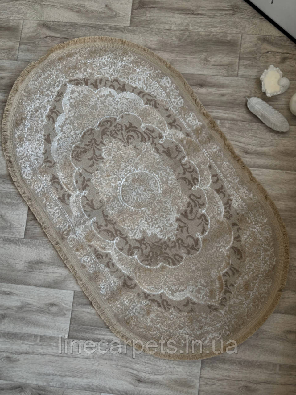 Классичний  овальний стильний килим GRANADA 3279A VISONE-CREAM