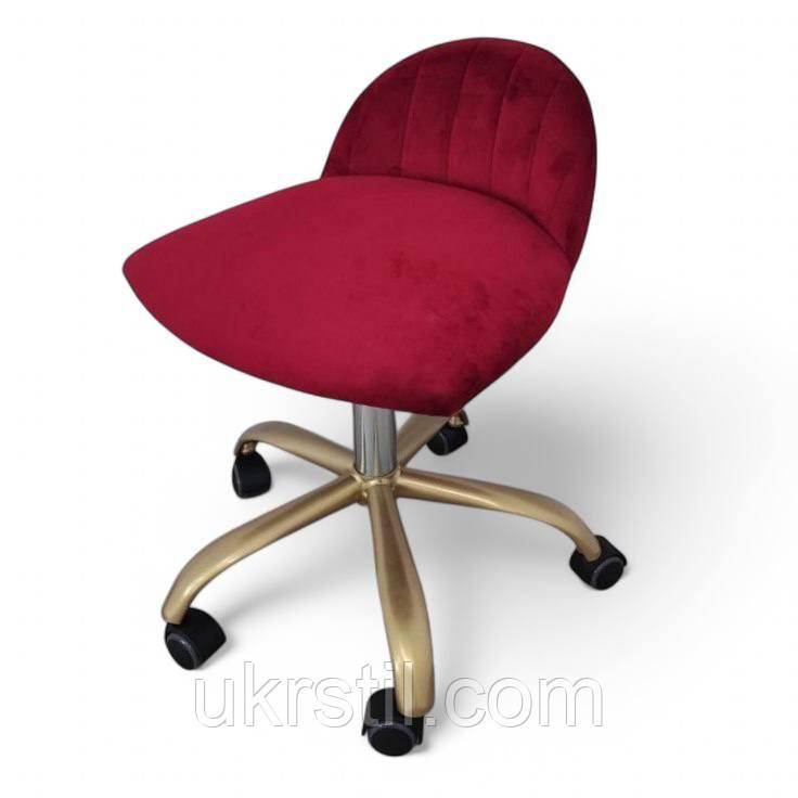 Стільчик для педикюру Rior velor Gold