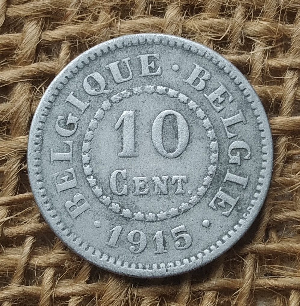 10 сантимiв 1915 року. Бельгiя