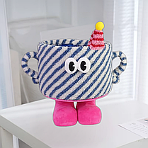 Кошик для іграшок плюшевий органайзер в дитячу кімнату м'який для речей та іграшок в дитяча кімнату синя, фото 3