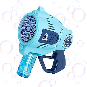 Мильні бульбашки для дітей, пістолет для мильних бульбашок з підсвічуванням, іграшковий генератор бульбашок, синій