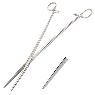 Затискач гінекологічний по Rochester-Pean прямий №2 SURGIWELOMED. Довжина 28,5 см