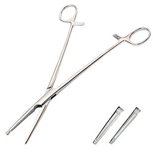 Затискач по Heaney-Ballentine жорсткий для вагінальних операцій прямий SURGIWELOMED . Довжина 22,0 см