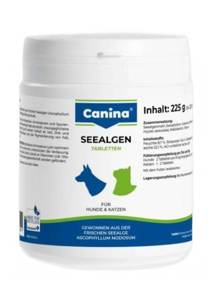 Канина Canina Seealgen 730шт -для пигментации шерсти у собак и кошек ...