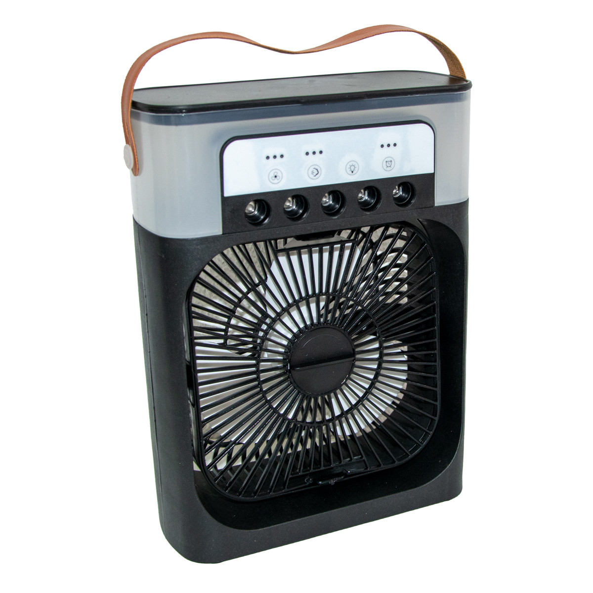 Настільний вентилятор із функцією зволоження повітря 4в1 Air Cooler Fan USB, Чорний портативний вентилятор, фото 1