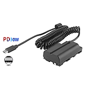 Адаптер живлення TYPE C, акумулятор-пустишка NP-F550, NP-F570, NP-F750, NP-F970 для Sony камери / монітора