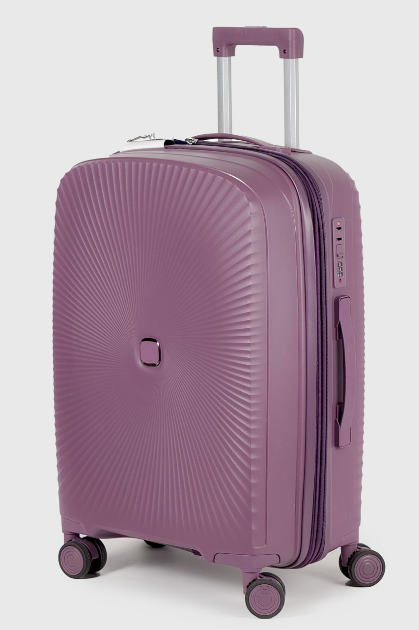 Середня пластикова валіза Tourist 605-2-PR фіолетова, фото 1