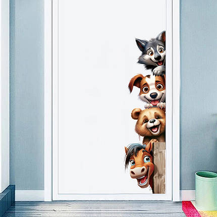 Вінілові наклейки BRUP Підглядні звірі (лист 30 х 90 см) Б398-17, фото 1