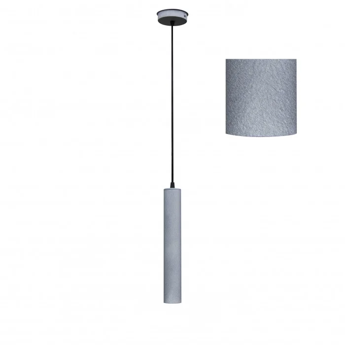 Світильник підвісний трубка 32,5 см металевий сірий