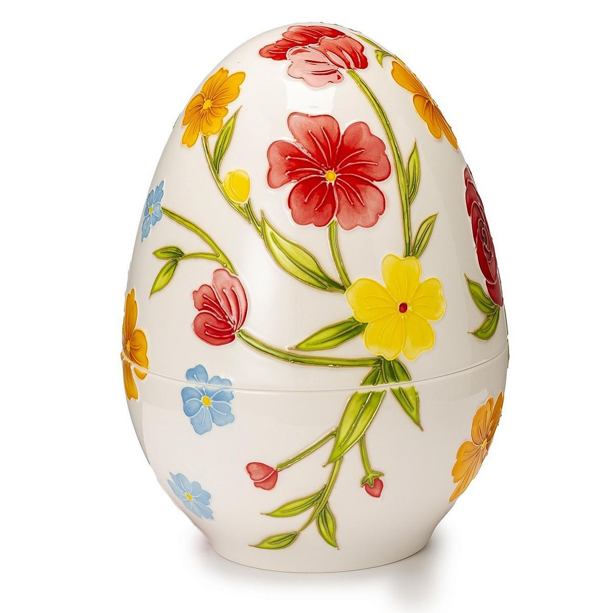 Великодня порцелянова шкатулка-яйце з квітковим візерунком «Букет» Palais Royal, фото 1