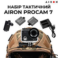 Набір тактичний: екшн-камера AIRON ProCam 7 Black з аксесуарами .Хит!