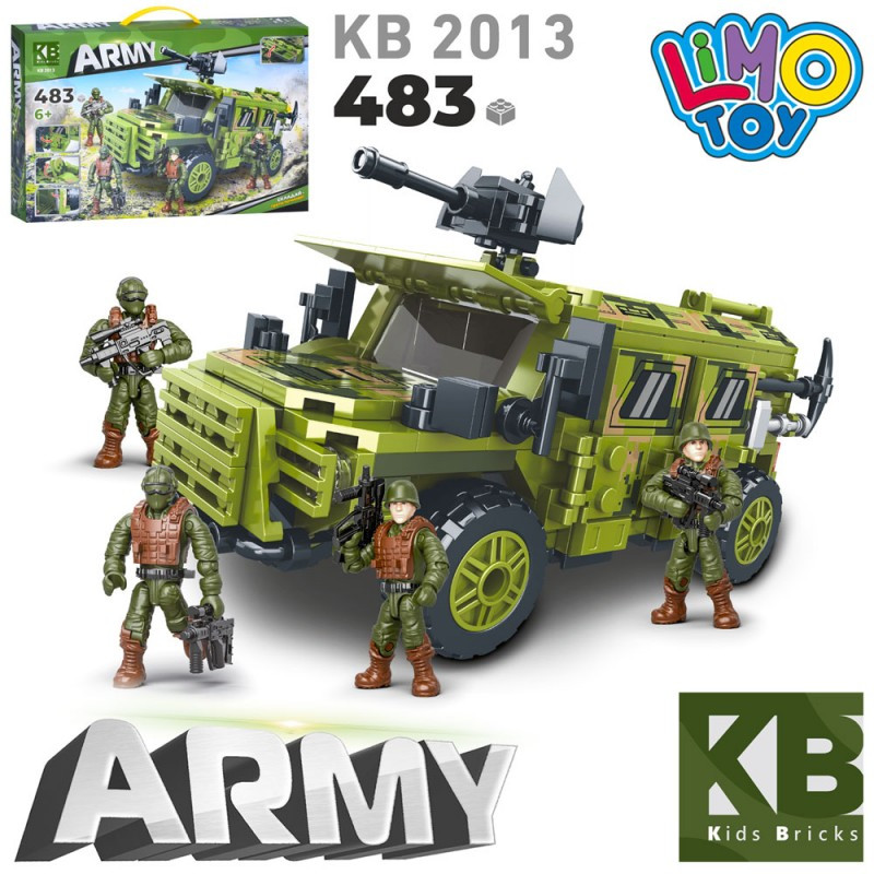 Конструктор KB 2013 Військова машина, 419 деталей, фото 1