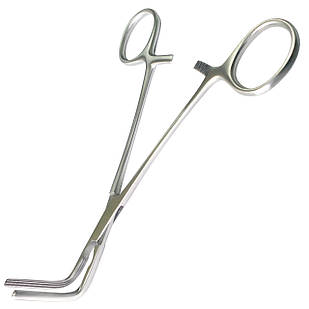 Затискач по DARDIK атравматичний загального призначення  кровоспинний зігнутий під кутом 90 градусів