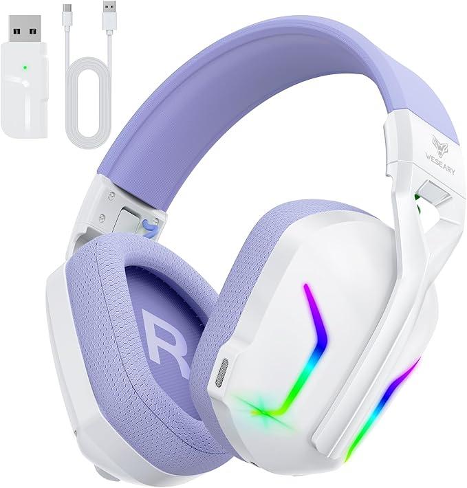 Бездротова ігрова гарнітура WESEARY WG1 2.4G з мікрофоном для PS5, PS4, ПК, Switch, Mac