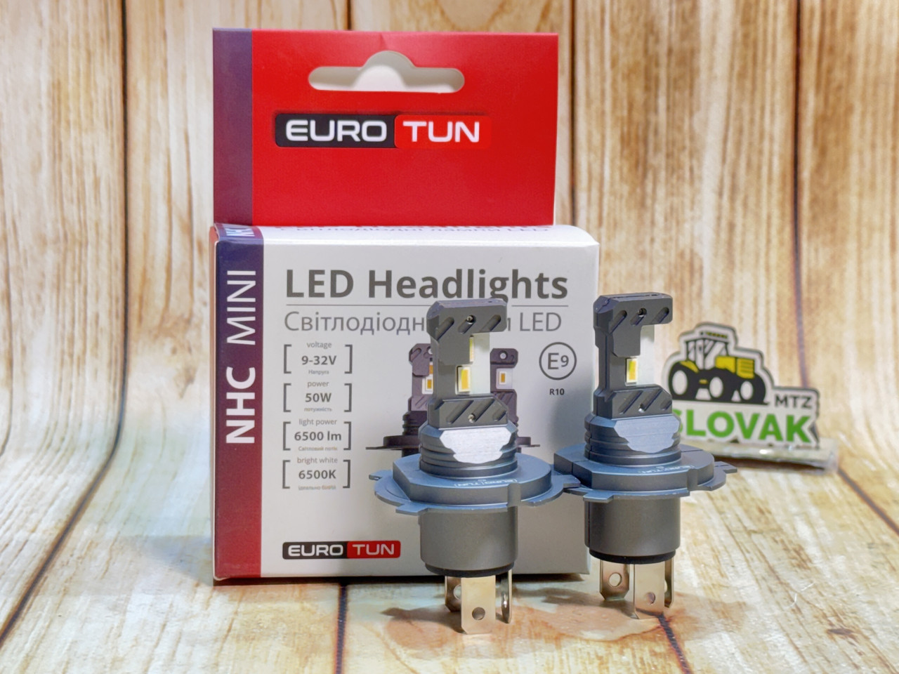 LED лампа H4 50W EURO TUN 6500K (2 шт.) (9-32v 50w 6500lm 6500K), фото 1