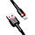 Кабель Baseus Cafule USB - Lightning 2.4A/1m (CALKLF-B19) (Black-Red), фото 4