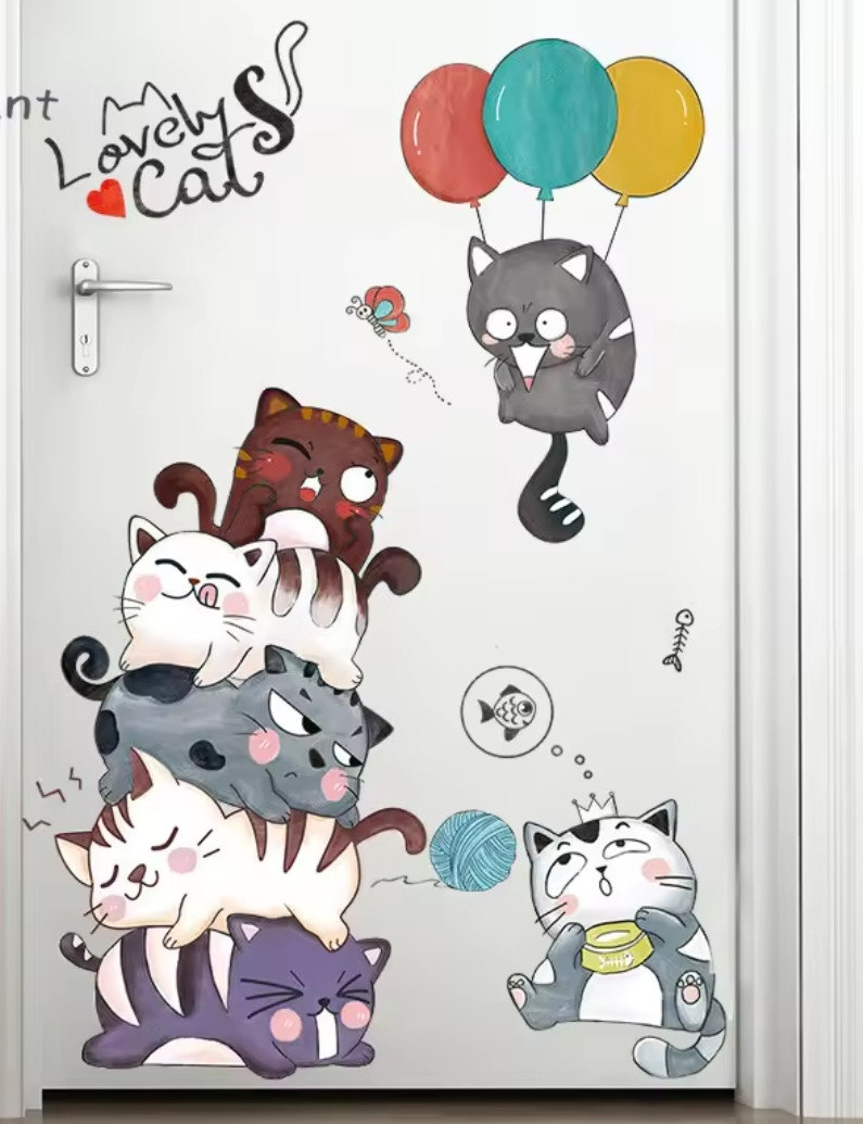 Вінілові наклейка Коти - цар гори (лист 60 х 90 см) Б442-11