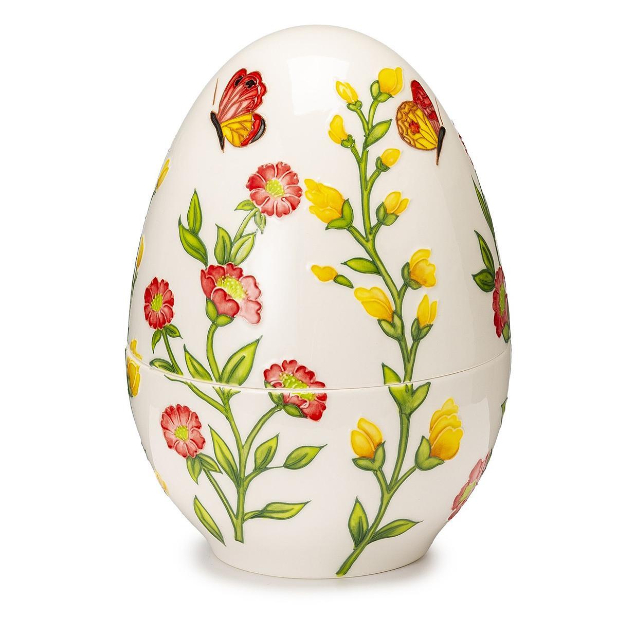Великодня скринька-яйце з порцеляни з малюнком «Мальви» Palais Royal, фото 1