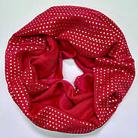 Легкий бавовняний однотонний шарф снуд. Жіночий весняний хомут