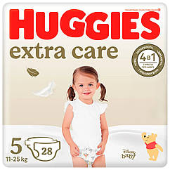 Підгузки дитячі Huggies Extra Care розмір 5 (11-25кг) 28 шт